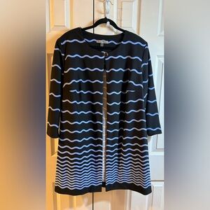 Danny & Nicole Black and Blue Striped Jacket